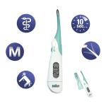 Braun PRT1000 Dijital Ateş Ölçer Çocuklar için Güvenli BPA İçermeyen 10 Saniyede Hızlı Ölçüm