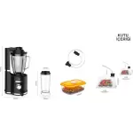 Yui SF717 2 in 1 Cam Hazneli 6 Bıçaklı Vakumlu Blender Seti
